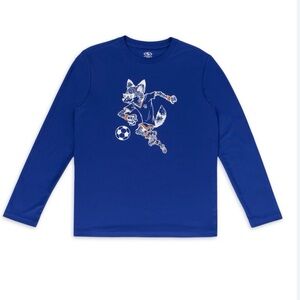 Athletic Works Royal Blue Kids Long Sleeve Shirt with Fox Design